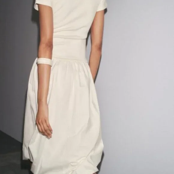 ZARA BALLOON COMBINATION DRESS - Picture 4 of 7